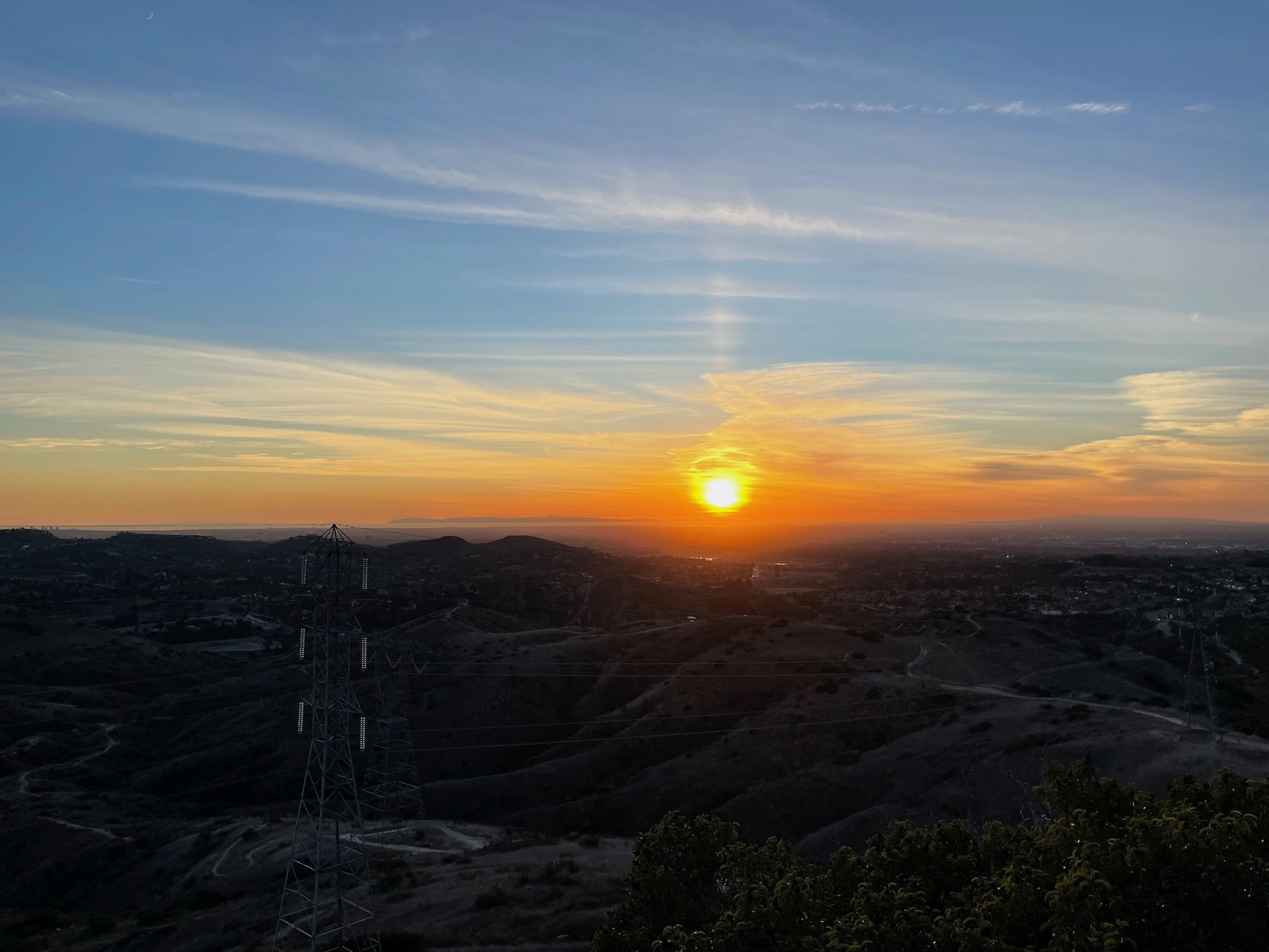Sunset over pacific ocean - robbers roost vantage point - anaheim hills -18